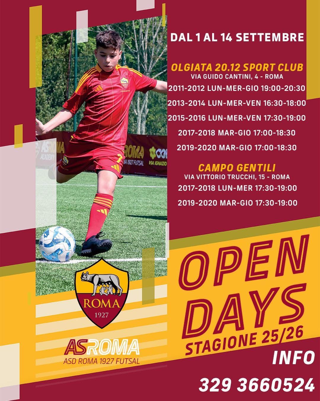 Scuola C5 e U15 Elite | Open days
